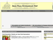 Tablet Screenshot of jean-paul-gymnasium.de
